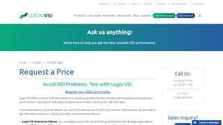 
                            2. Contact Sales - Login VSI