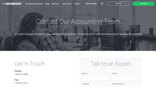 
                            4. Contact Us | 1-800Accountant
