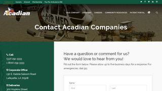 
                            9. Contact Us - Acadian Companies