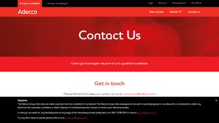 
                            6. Contact Us - Adecco