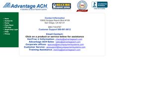 
                            6. Contact Us - Advantage ACH