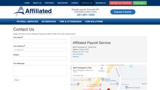 
                            5. Contact Us – Affiliated Payroll Service