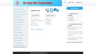 
                            4. Contact Us - All India Bar Examination