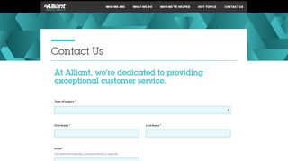 
                            4. Contact Us - Alliant Employee Benefits