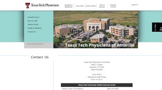 
                            9. Contact Us | Amarillo | Texas Tech Physicians