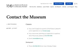 
                            6. Contact Us | American Museum of Natural History