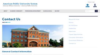 
                            6. Contact Us - American Public University System (APUS)