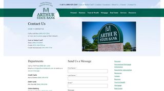 
                            7. Contact Us - Arthur State Bank