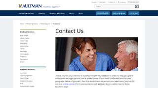 
                            2. Contact Us - Aultman Hospital