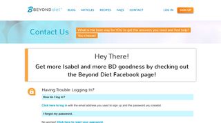 
                            1. Contact Us | Beyond Diet