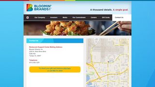 
                            2. Contact Us - BLOOMIN' BRANDS, INC.