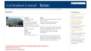 
                            8. Contact Us | Cal Student Central