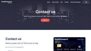 
                            8. Contact us | Cash Passport Platinum Travel Money Card