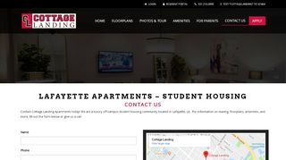 
                            2. Contact Us | Cottage Landing Lafayette Apartments LA