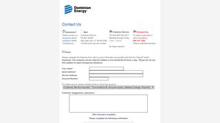 
                            4. Contact Us - Dominion Energy