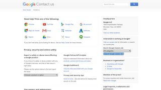 
                            5. Contact us – Google