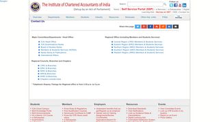 
                            3. Contact Us - ICAI - The Institute of Chartered Accountants of India