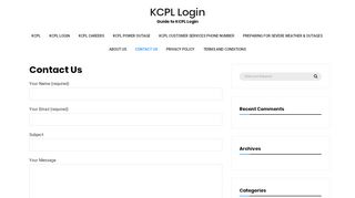 
                            9. Contact Us - KCPL Login