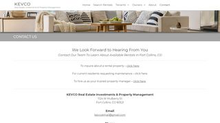 
                            5. Contact Us - Kevco