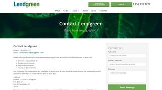 
                            2. Contact Us | Lendgreen