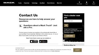 
                            1. Contact Us - Mack Trucks