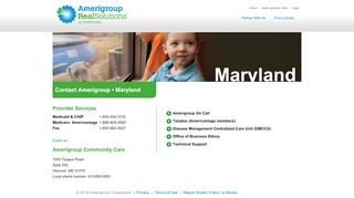 
                            4. Contact Us - Maryland | Providers – Amerigroup