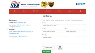 
                            6. Contact Us - Nations Valuation Services