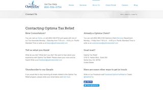 
                            4. Contact Us - Optima Tax Relief