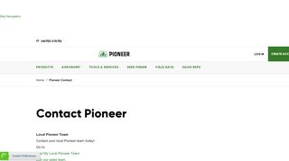 
                            4. Contact Us | Pioneer Seeds - DuPont Pioneer