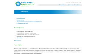 
                            6. Contact Us | Providers – Amerigroup