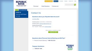 
                            7. Contact Us | Republic Bank