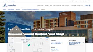 
                            7. Contact Us - Rochester Ascension Providence Rochester Hospital ...