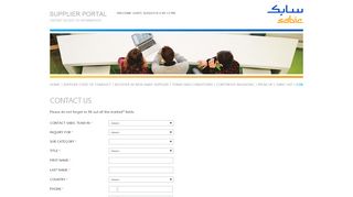 
                            3. Contact Us | SABIC Supplier Portal