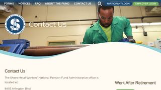 
                            8. Contact Us – Sheet Metal Workers' National Pension Fund