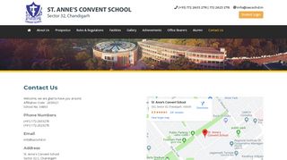 
                            2. Contact Us - St. Anne's Convent School | Sector 32, Chandigarh