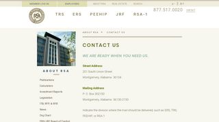 
                            3. Contact Us | The Retirement Systems of Alabama