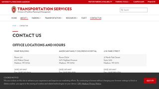 
                            8. Contact Us – Transportation Services – UW–Madison