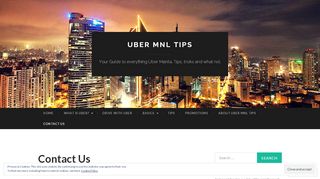 
                            6. Contact Us | Uber MNL Tips