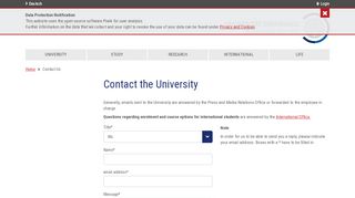 
                            11. Contact Us - University of Greifswald