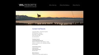 
                            6. Contact Us - Vail Resorts Management Company
