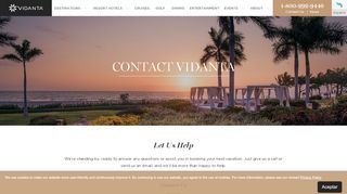 
                            6. Contact Us - Vidanta