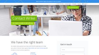 
                            2. Contact us - Wrike