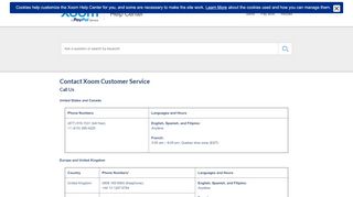 
                            8. Contact Xoom Customer Service | Xoom, a PayPal Service