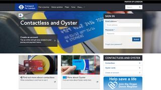 
                            8. Contactless and Oyster - Transport for London