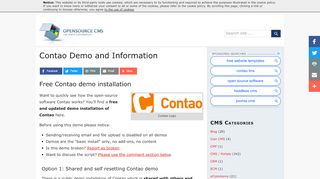 
                            11. Contao Demo Site » Try Contao without installing it