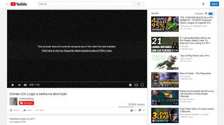 
                            5. Contas LOL Login e senha na descrição - YouTube