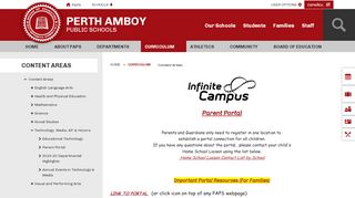 
                            2. Content Areas / Parent Portal - Perth Amboy Public Schools