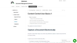 
                            7. Content Central User Basics 1 - Ademero Support