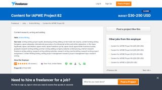 
                            7. Content for IAPWE Project 82 | Article Writing