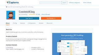 
                            4. ContentKing Reviews and Pricing - 2019 - Capterra